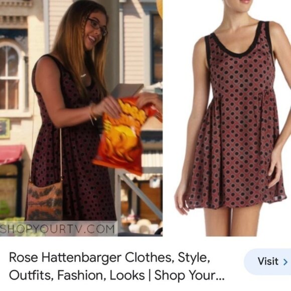 Free People Red Polka dot Molly Bohemian Tank Mini Swing dress size Small - Picture 10 of 12